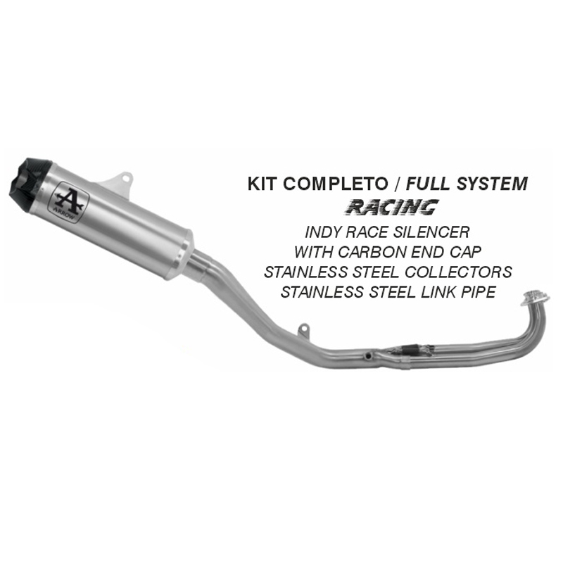 Scarico completo racing Arrow con terminale Indy-Race Titanio Dark per YAMAHA T-MAX 560 2025-2026