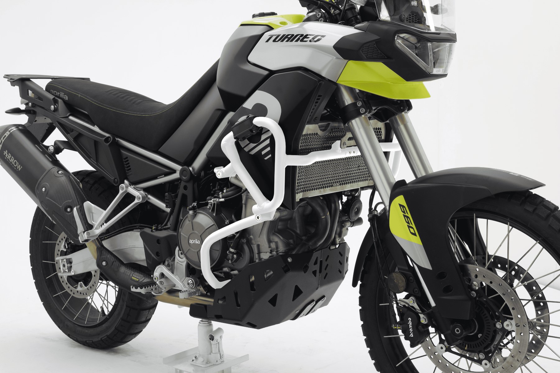 Crash bar in alluminio Bianco Isotta per APRILIA TUAREG 660 2022-2025