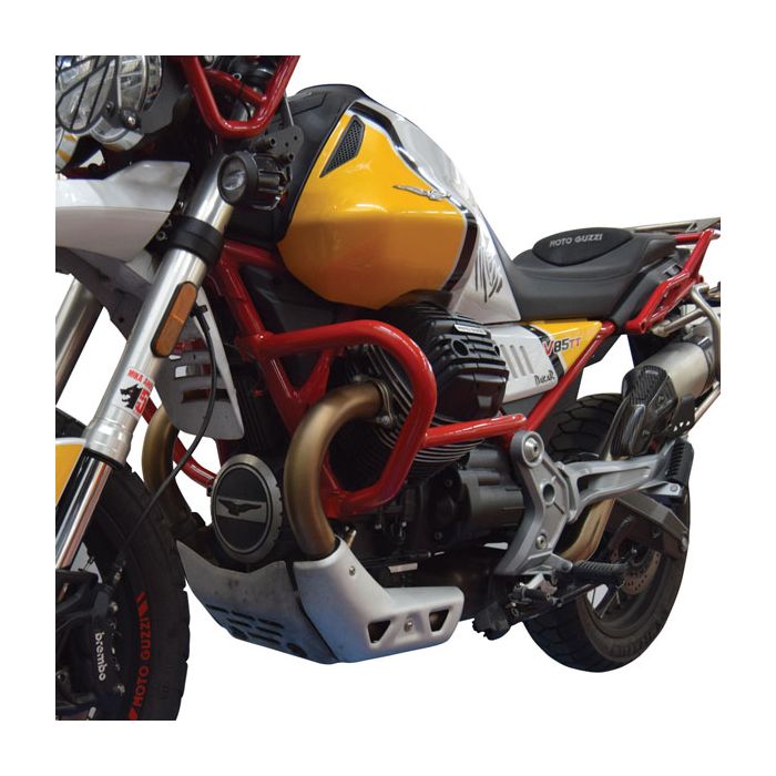 Crash bar in alluminio Rosso Isotta per MOTO GUZZI V85 TT 2019-2023