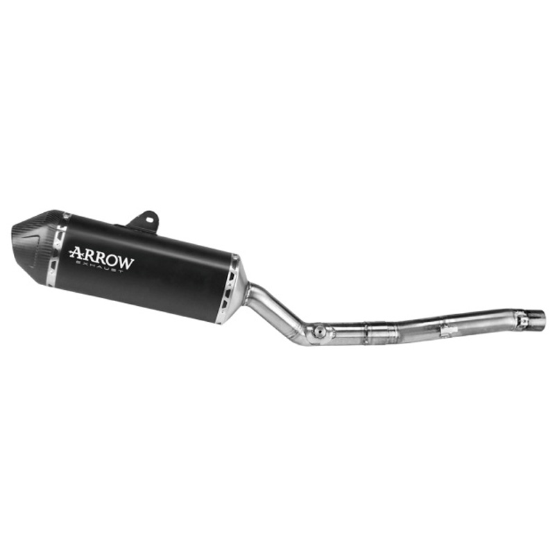 Terminale omologato Arrow Explorer in Acciaio Dark per SUZUKI DR-4S 2025-2026