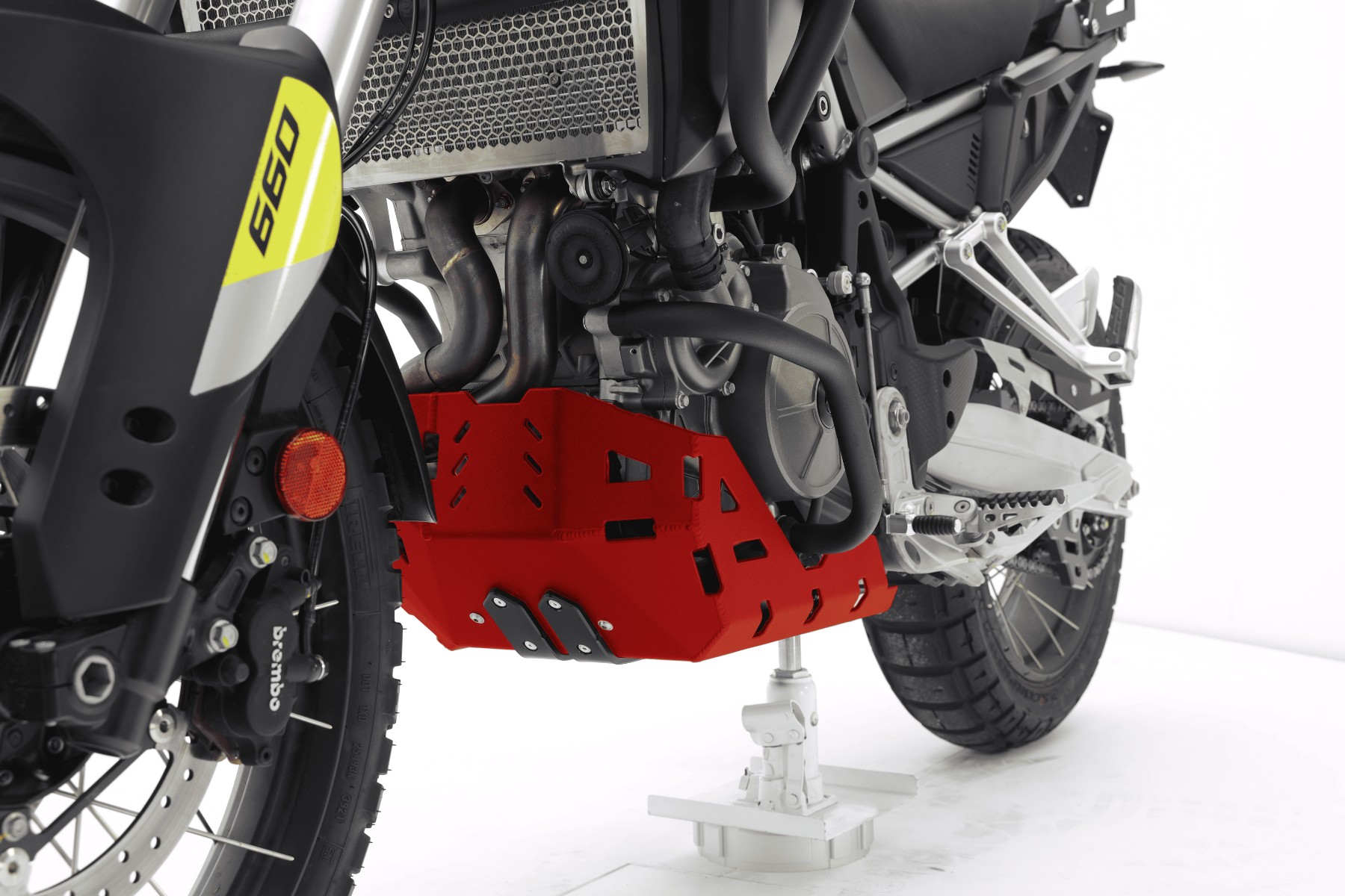 Protezione motore alluminio Rosso Isotta per APRILIA TUAREG 660 2022-2025