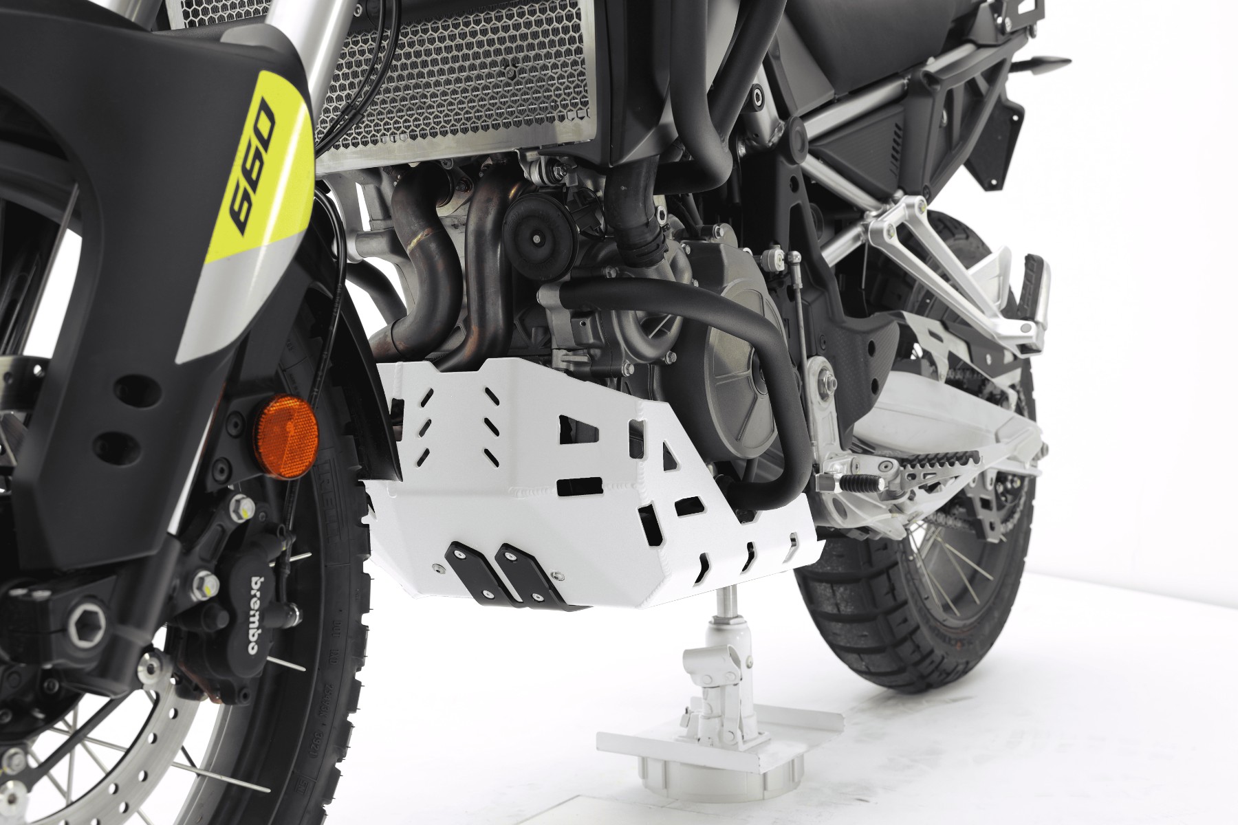 Protezione motore alluminio Bianco Isotta per APRILIA TUAREG 660 2022-2025
