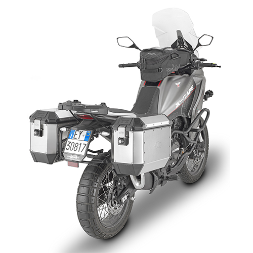 Portavaligie laterale specifico Kappa KL ONE-FIT configurato per valigie MONOKEY per MOTO MORINI X CAPE 650 2021-2024