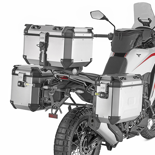 Portavaligie laterale specifico Kappa KL ONE-FIT configurato per valigie MONOKEY CAM-SIDE per MOTO MORINI X CAPE 700 2025