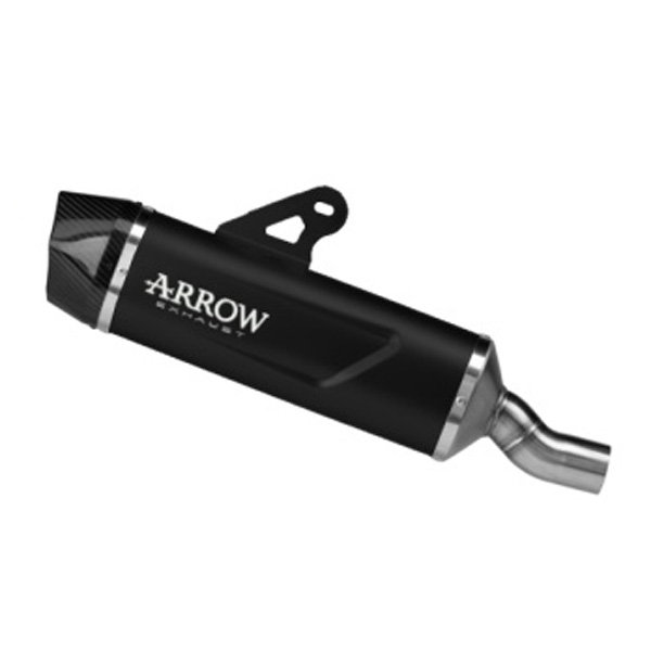 Terminale omologato Arrow Indy-Race Evo Alluminio Dark fondello carbonio per QJ MOTOR SRT 900 SX 2025-2026