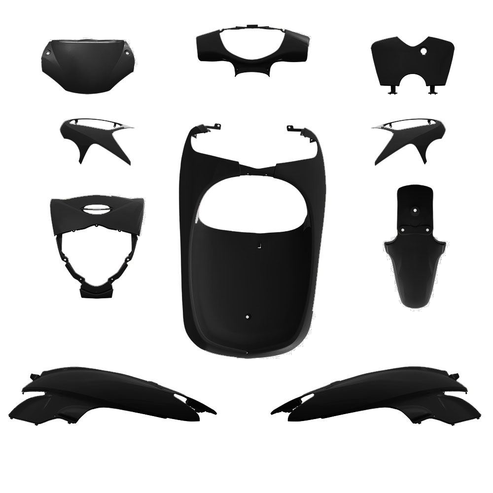 Kit carene stampate ad iniezione Nere per HONDA SH 125 2005-2008
