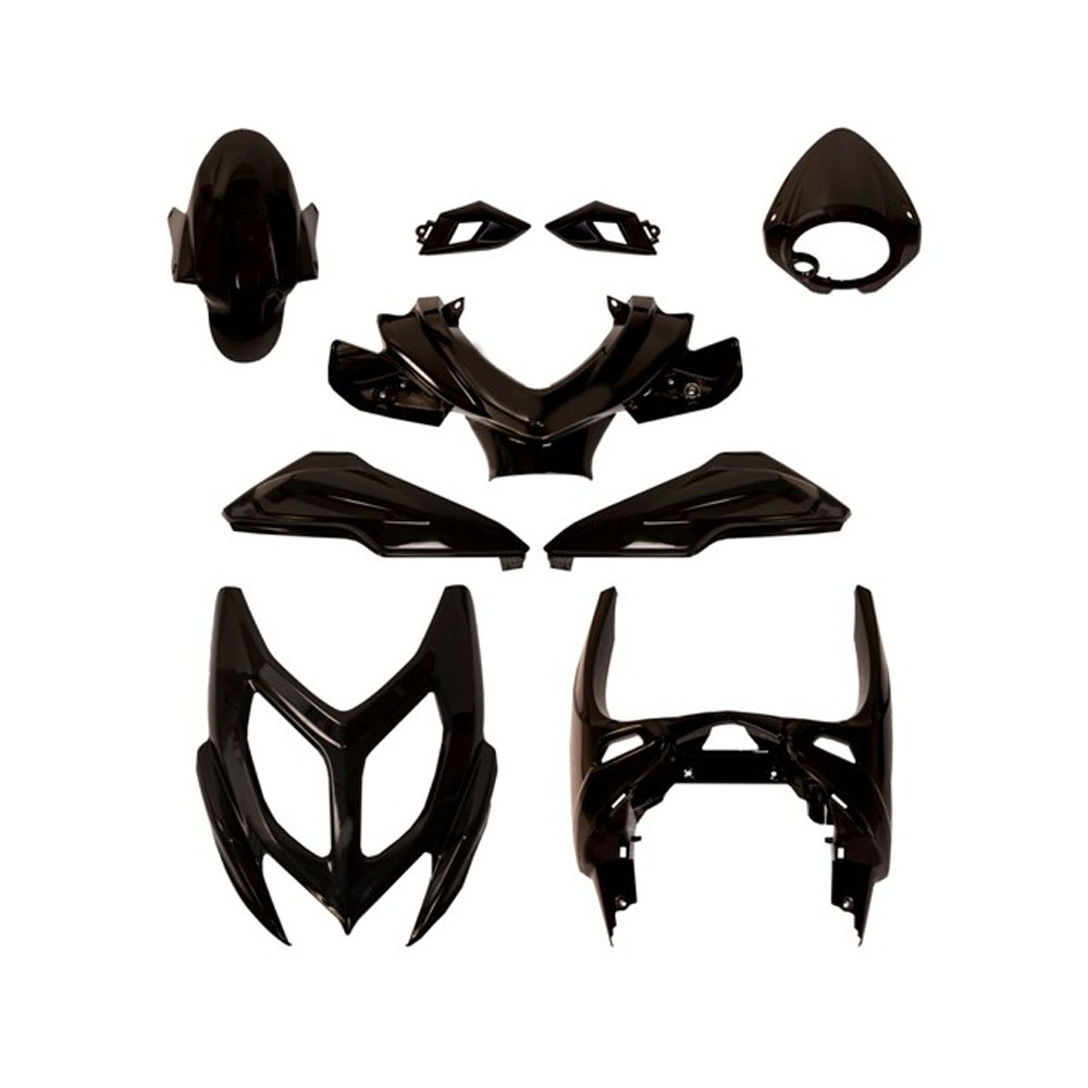 Kit carene stampate ad iniezione Nere per MBK NITRO 50 2013-2014