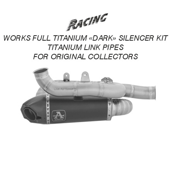 Terminali racing Arrow Works Titanio Dark per DUCATI PANIGALE V4 /S 2025