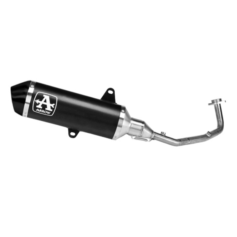 Scarico completo Arrow con terminale Urban racing Alluminio Dark fondello acciaio nero per HONDA FORZA 350 2025-2026