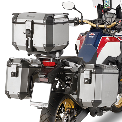 Portavaligie laterale Kappa a rimozione rapida specifico per valigie MONOKEY per HONDA CRF 1000 L AFRICA TWIN 2016-2017