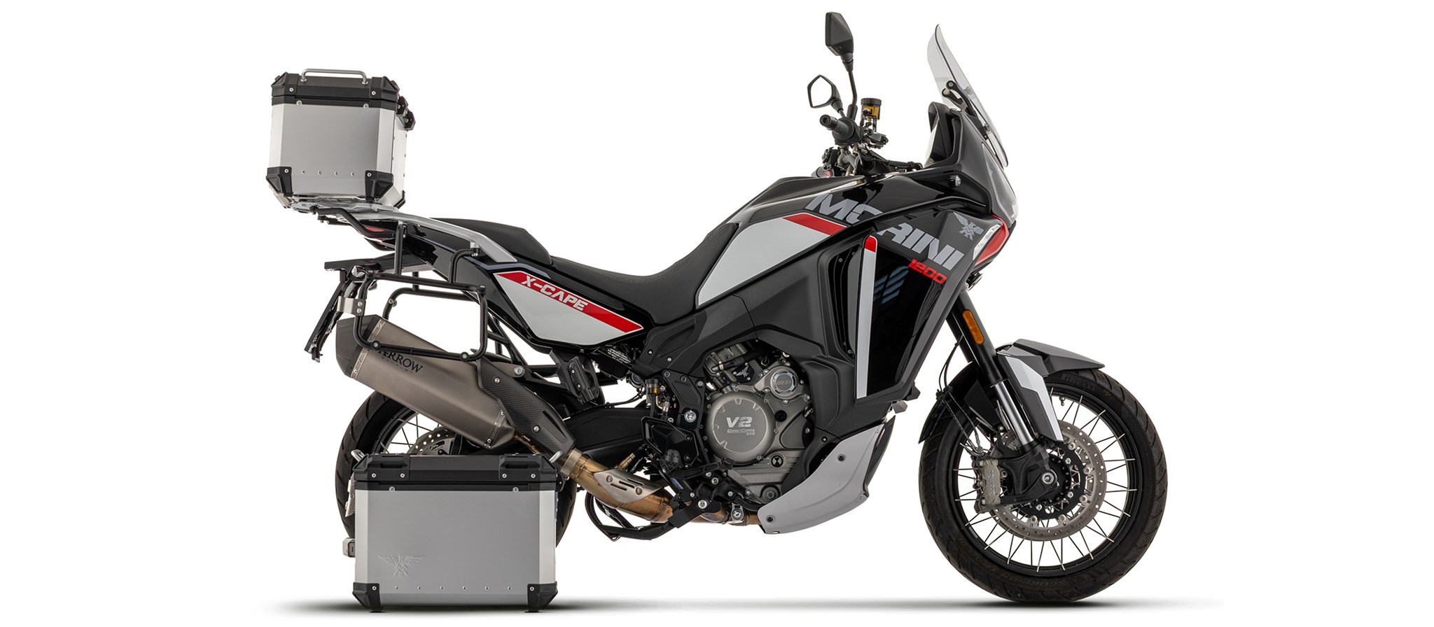 Terminale racing Arrow Sonora Titanio Dark fondello carbonio per MOTO MORINI X CAPE 1200 2026, Immagine 2