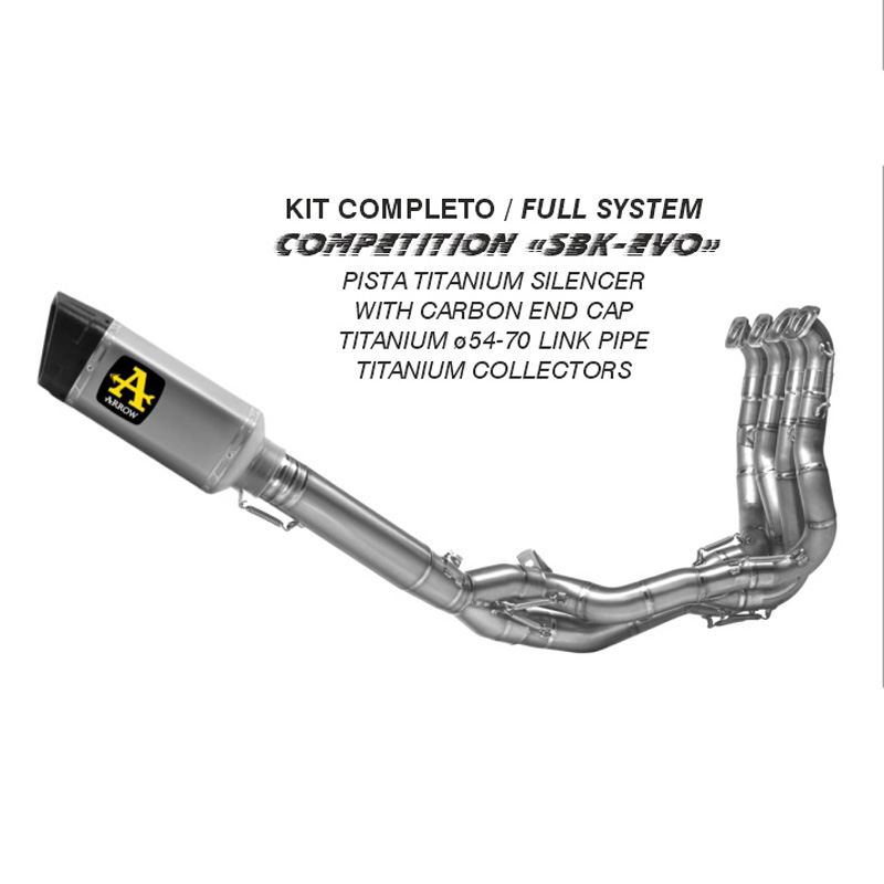 Kit completo Arrow Competition Sbk-Evo terminale Pista Titanio  per KAWASAKI ZX-10R / ZX-10RR 2021-2024