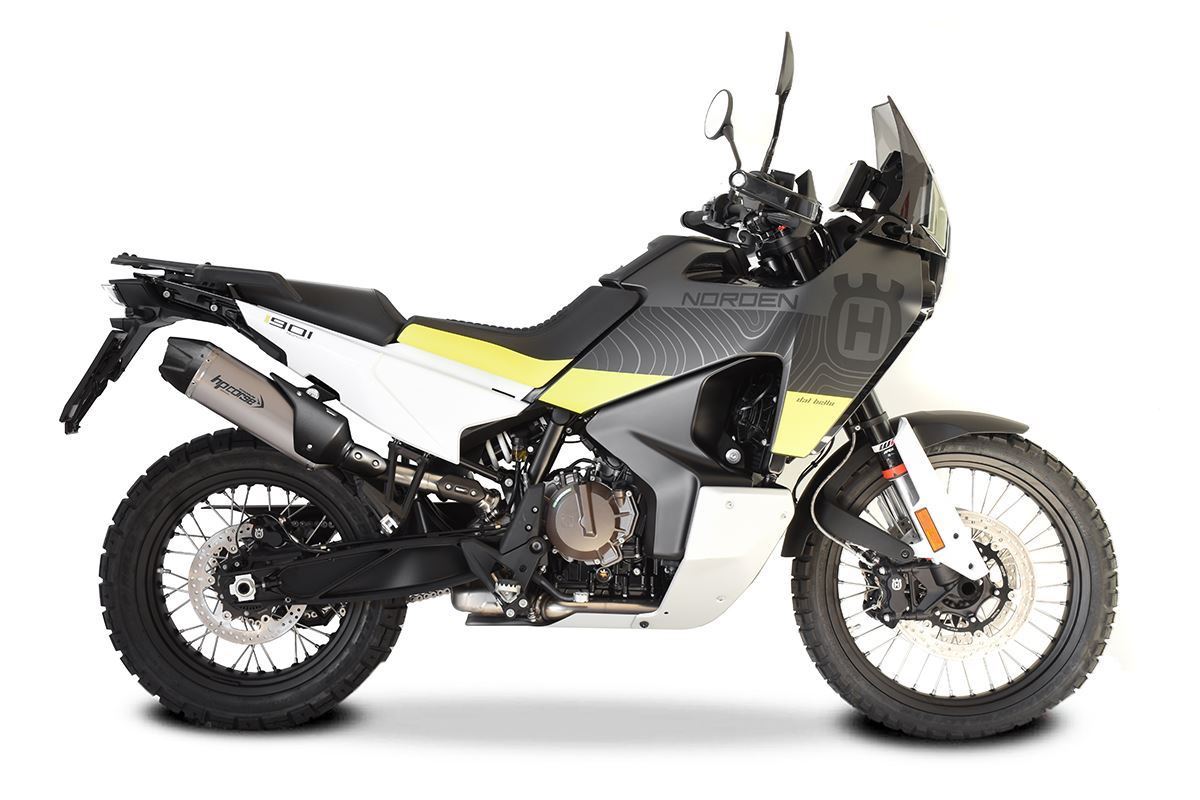 Silenziatore omologato HP Corse SP-1 Carbon Short Titanium per HUSQVARNA NORDEN 901 2022-2024