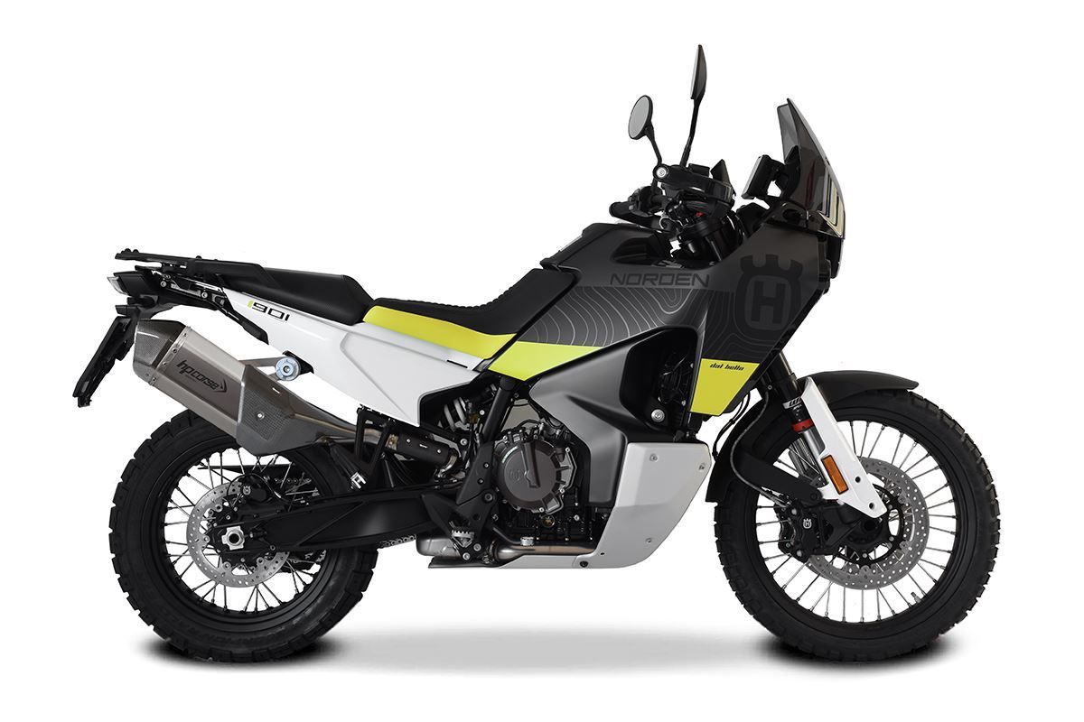 Silenziatore omologato HP Corse SPS Carbon Short Titanium per HUSQVARNA NORDEN 901 2022-2024