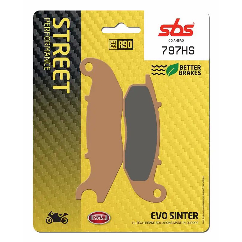 Set pastiglie freno anteriori lato destro SBS serie HS per HONDA XL 750 TRANSALP 2023-2025