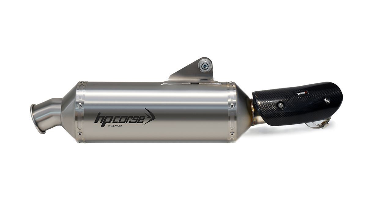Silenziatore omologato HP Corse SP-1 Short Satin per ROYAL ENFIELD HIMALAYAN 450 2024-2026