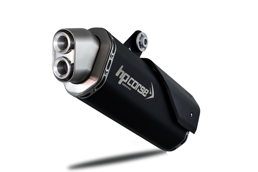 Silenziatore omologato HP Corse 4-TRACK R Black per HONDA CRF 1000 L AFRICA TWIN 2016-2020
