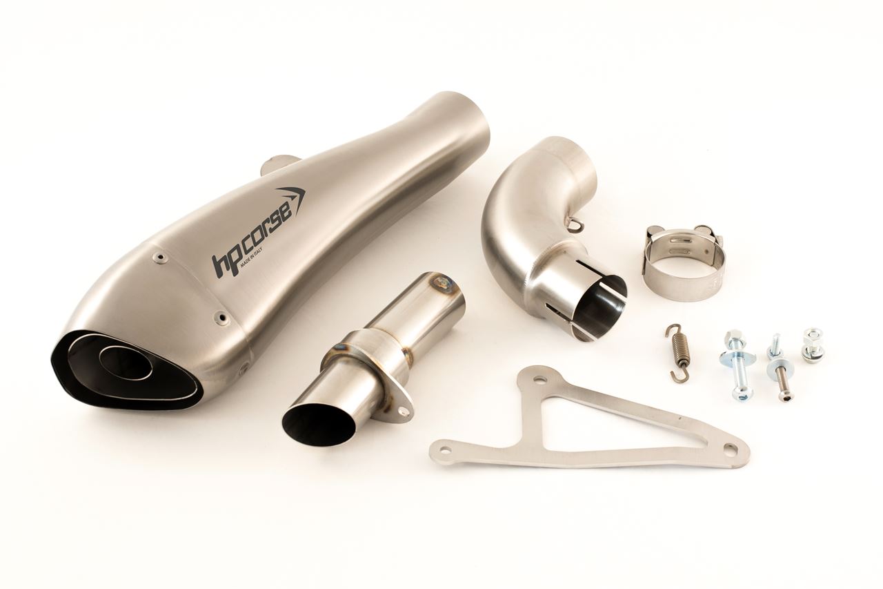 Silenziatore omologato HP Corse Hydroform Satin con Raccordo centrale per HONDA CB 1000 R 2008-2017