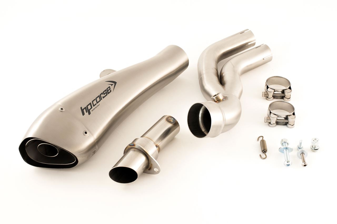 Silenziatore racing HP Corse Hydroform Satin con Raccordo Decat per HONDA CB 1000 R 2008-2017