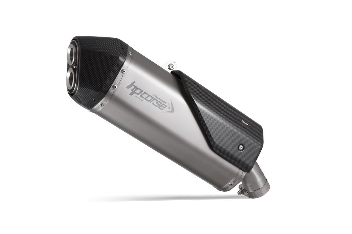 Silenziatore omologato HP Corse SPS Carbon 350 Titanium per APRILIA TUAREG 660 2022-2026