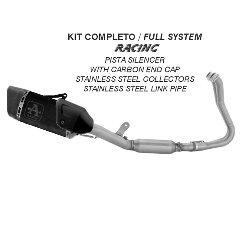 Scarico completo Arrow con terminale racing Pista Alluminio Dark per YAMAHA YZF-R7 2026