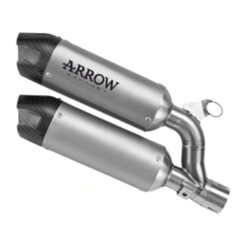 Terminali racing Arrow Round-Sil Titanio per DUCATI MONSTER V2 2026