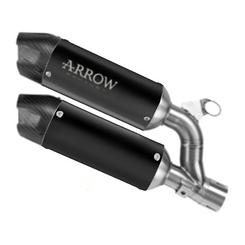 Terminali racing Arrow Round-Sil Titanio Dark per DUCATI MONSTER V2 2026
