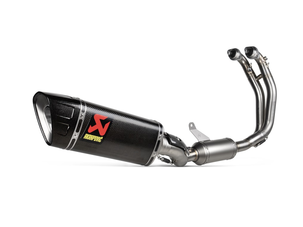 Scarico completo racing Acciaio Inox Akrapovic con silenziatore carbonio per APRILIA RS 660 2021-2026
