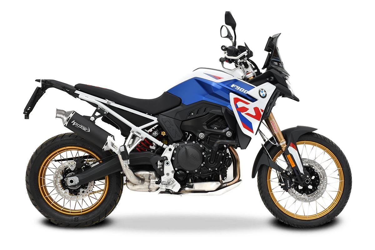 Silenziatore omologato HP Corse SP-1 EVO Short Black Titanium per BMW F 900 GS 2024-2025