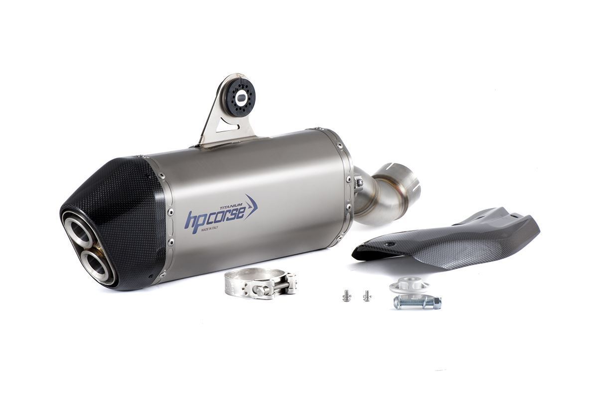 Silenziatore omologato HP Corse SPS Carbon Short Titanium per BMW R 1250 GS 2019-2023