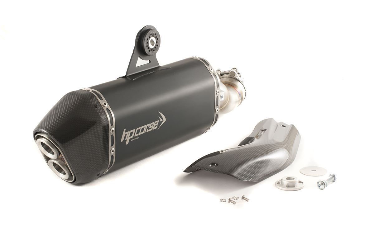 Silenziatore omologato HP Corse SPS Carbon Short Black per BMW R 1250 GS 2019-2023