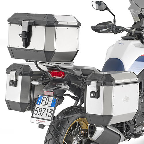 Portavaligie laterale specifico Kappa KL ONE-FIT configurato per valigie MONOKEY per HONDA XL 750 TRANSALP E-CLUTCH 2026