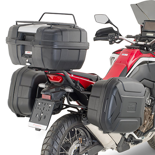 Portavaligie laterale specifico Kappa KL ONE-FIT configurato per valigie MONOKEY per HONDA CRF 1100 L AFRICA TWIN 2020-2023