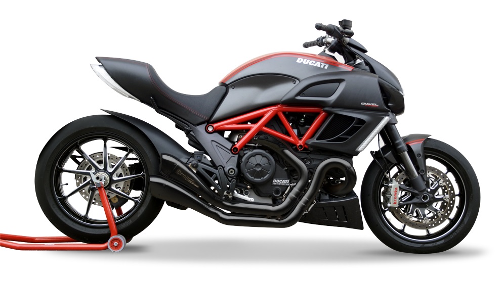 Silenziatore racing HP Corse Hydroform Black Factory Line per DUCATI DIAVEL 1200 2011-2016