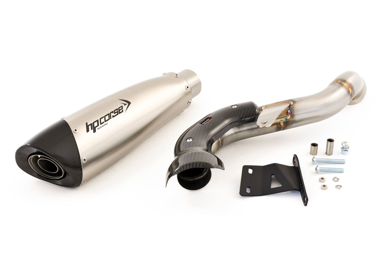 Silenziatore omologato HP Corse Evoxtreme 310 Satin per DUCATI HYPERMOTARD 821 2013-2016