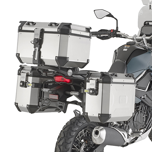 Portavaligie laterale specifico Kappa KL ONE-FIT configurato per valigie MONOKEY CAM-SIDE per KAWASAKI KLE 500 2026