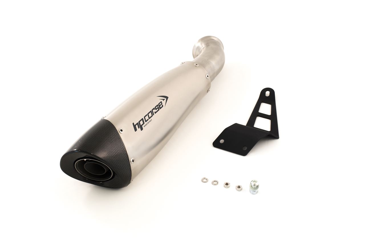 Silenziatore omologato HP Corse Evoxtreme 310 Satin per DUCATI HYPERSTRADA 821 2013-2016