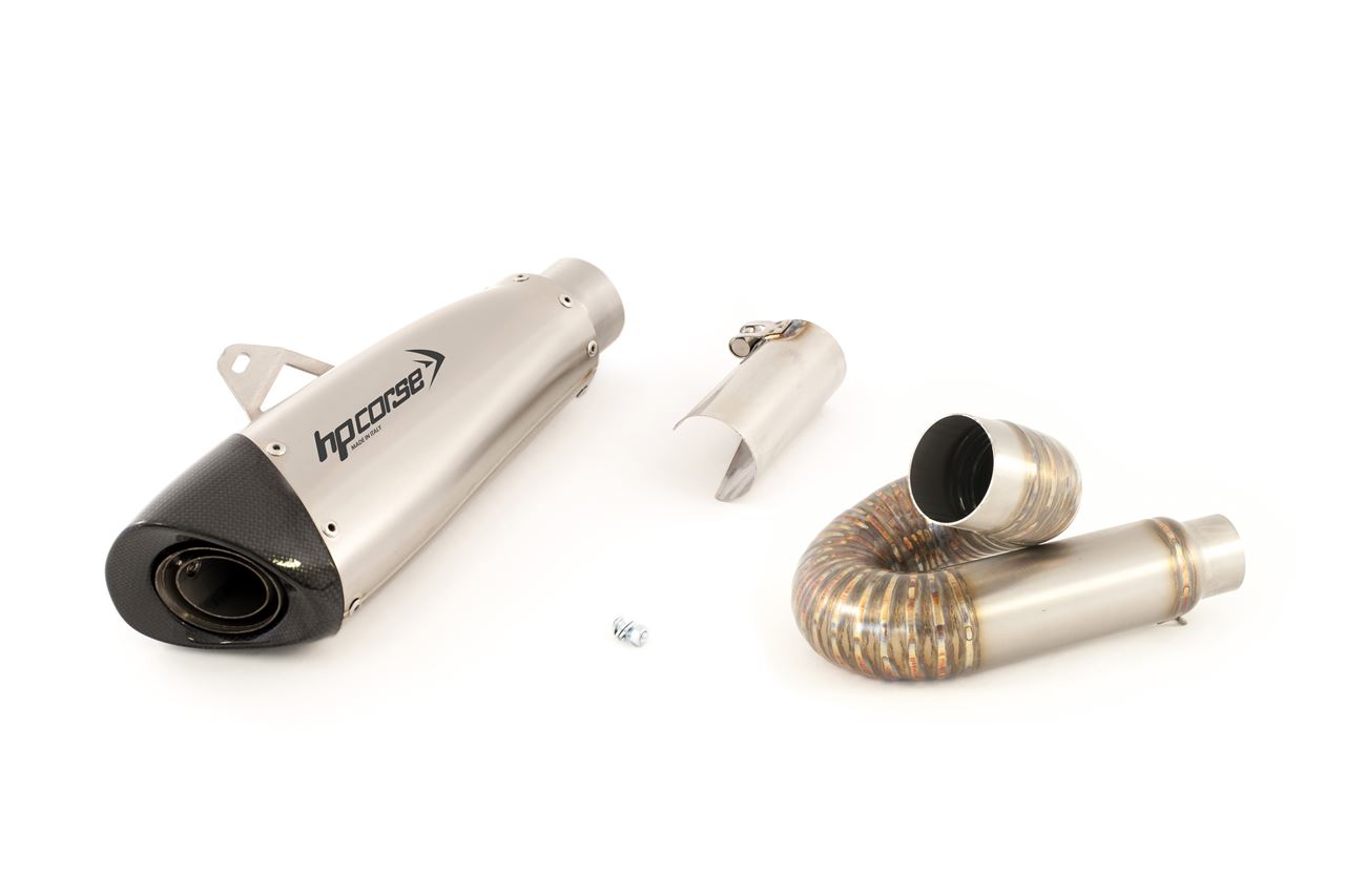 Silenziatore Racing HP Corse Evoxtreme 260 Satin con Raccordo a chiocciola per DUCATI MONSTER 797 2017-2020