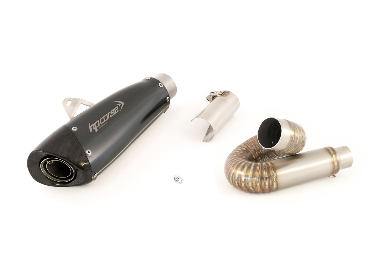 Silenziatore Racing HP Corse Evoxtreme 260 Black con Raccordo a chiocciola per DUCATI MONSTER 797 2017-2020