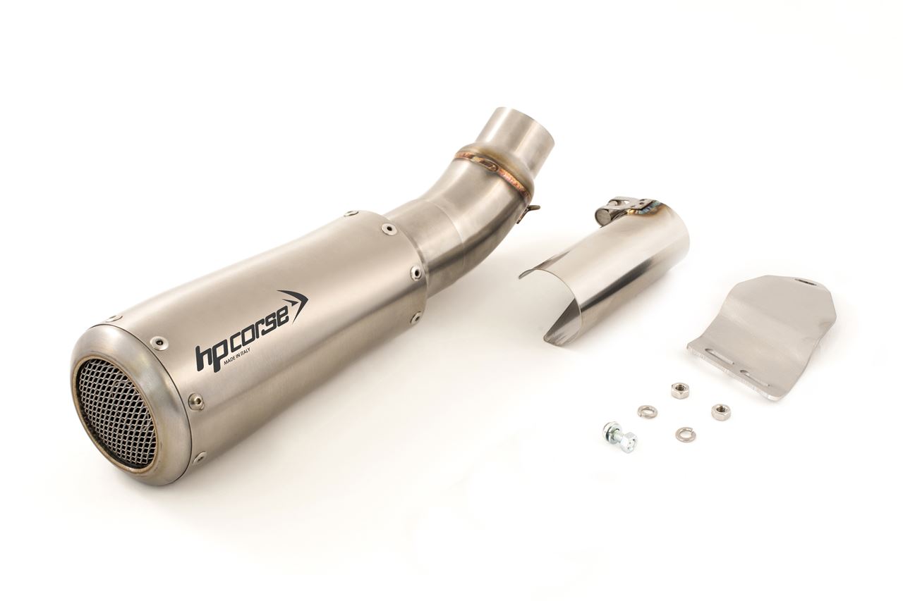 Silenziatore Racing HP Corse GP-07 Satin Db-Killer con Rete per DUCATI MONSTER 797 2017-2020
