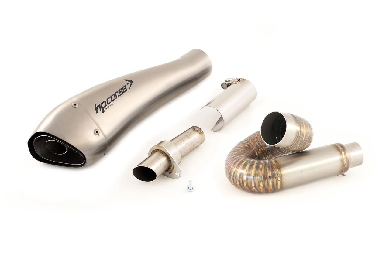 Silenziatore Racing HP Corse Hydroform Satin con Raccordo a Chiocciola per DUCATI MONSTER 797 2017-2020