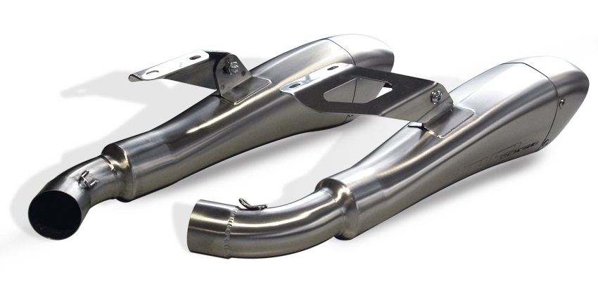Coppia silenziatori omologati HP Corse Hydroform Satin per DUCATI MONSTER 696 2008-2014