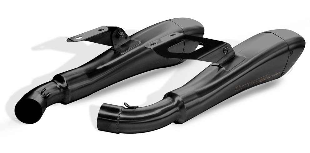 Coppia silenziatori omologati HP Corse Hydroform Black per DUCATI MONSTER 696 2008-2014