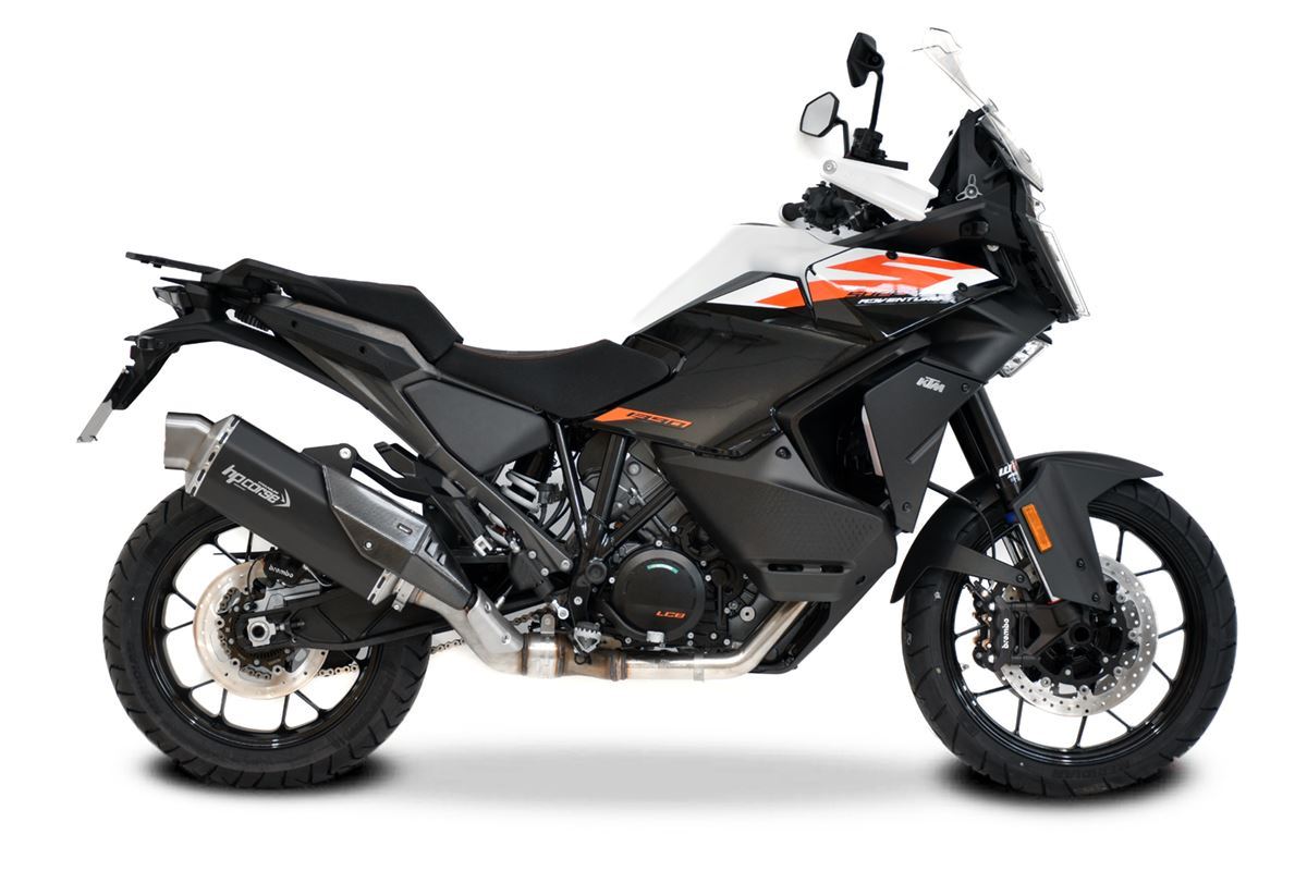 Silenziatore omologato HP Corse 4-TRACK RR Black Titanium per KTM 1390 SUPER ADVENTURE 2025-2026