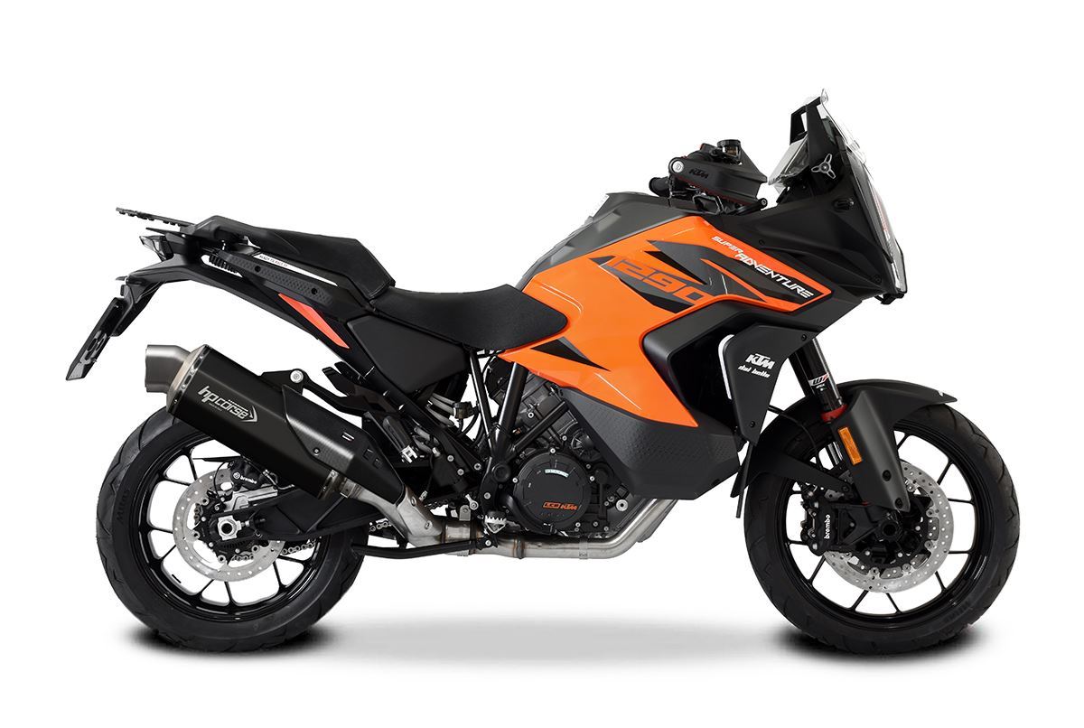 Silenziatore omologato HP Corse 4-TRACK RR Black Titanium per KTM 1290 SUPER ADVENTURE S/R 2021-2024