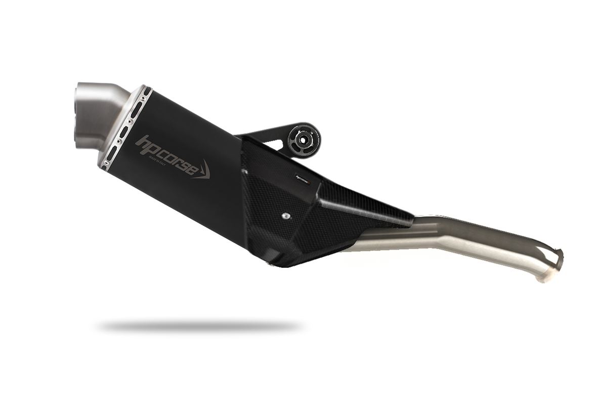 Silenziatore omologato HP Corse 4-TRACK R Short Black per KTM 790 ADVENTURE R RALLY 2019-2024