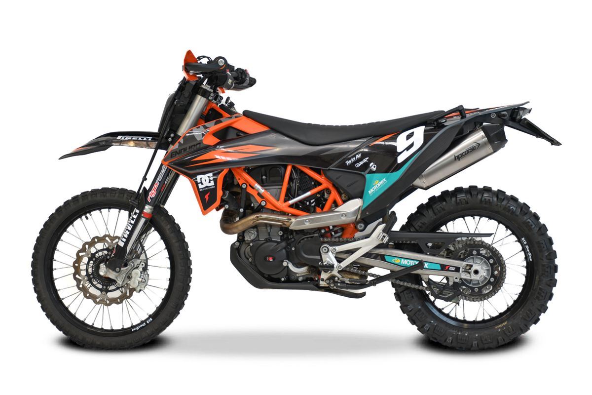Silenziatore Racing HP Corse SP-1 Carbon Short Titanium per KTM 690 ENDURO 2021-2024