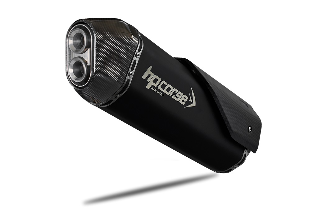 Silenziatore omologato HP Corse SPS Carbon Short Black per TRIUMPH TIGER 800 XC 2011-2018