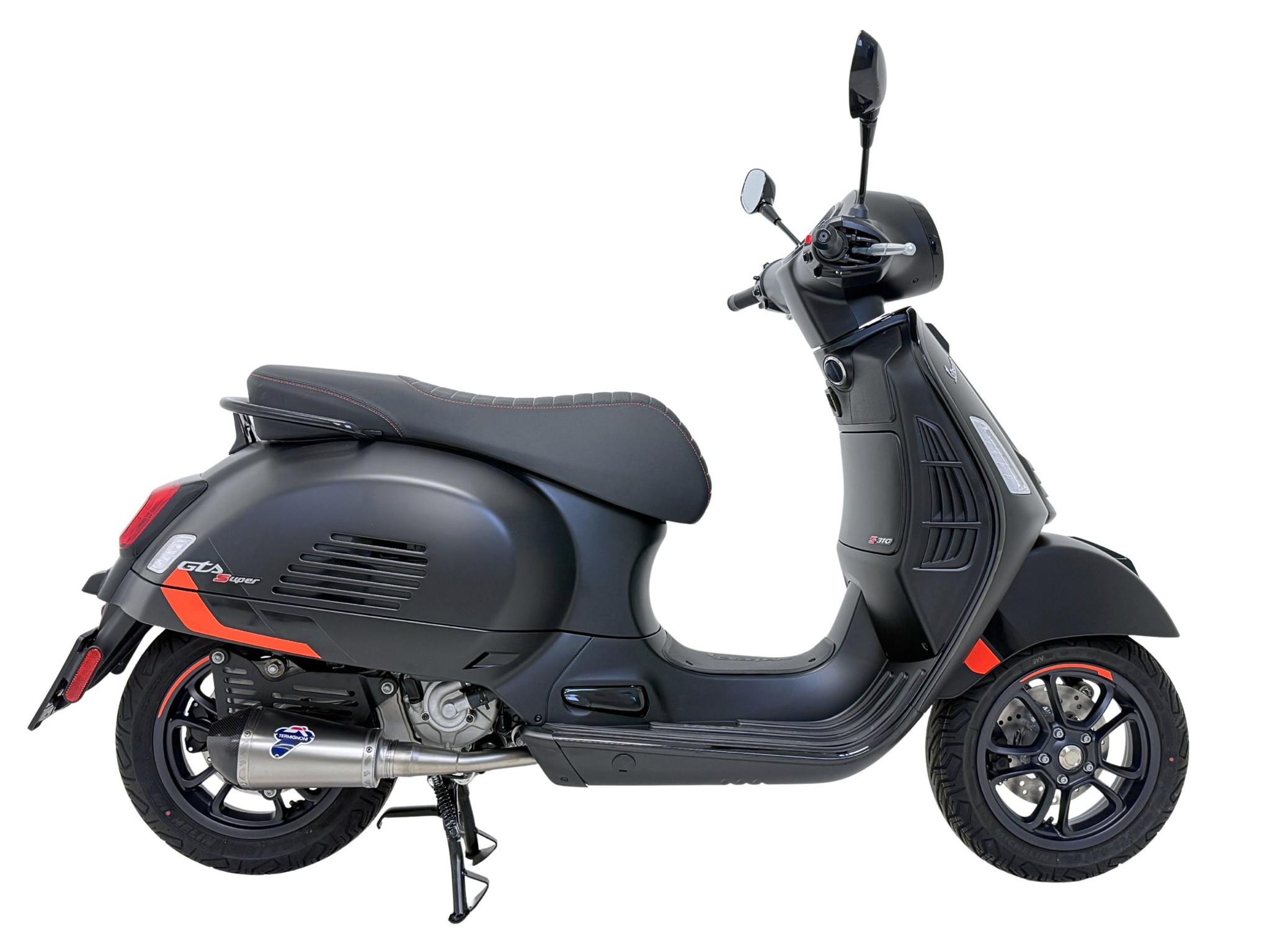 Kit Silenziatore Termignoni Racing in Acciaio Inox con fondello in carbonio e Collettore incluso per VESPA GTS 310 2025-2026