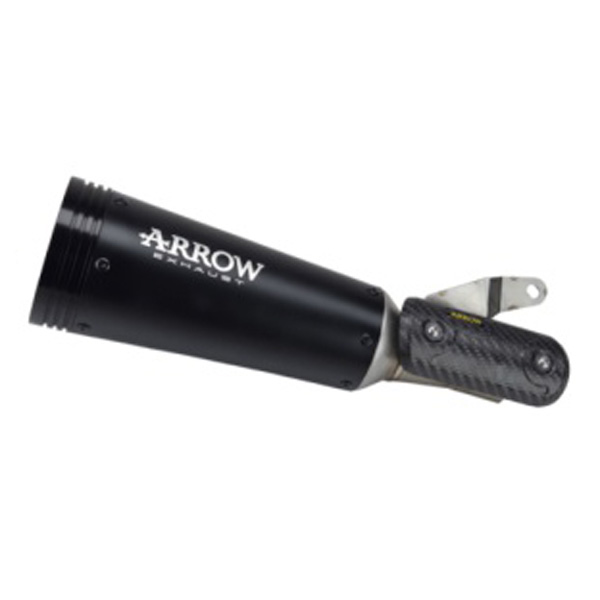 Terminale omologato Arrow Rebel Nichrom Dark fondello alluminio dark per DUCATI SCRAMBLER 800 2025-2026